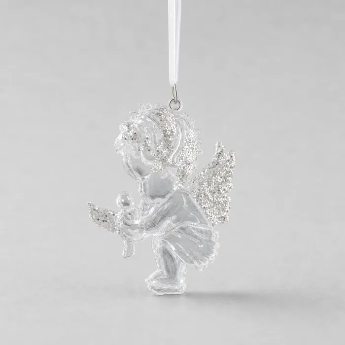 Pendentif cristal — Angelot pailleté