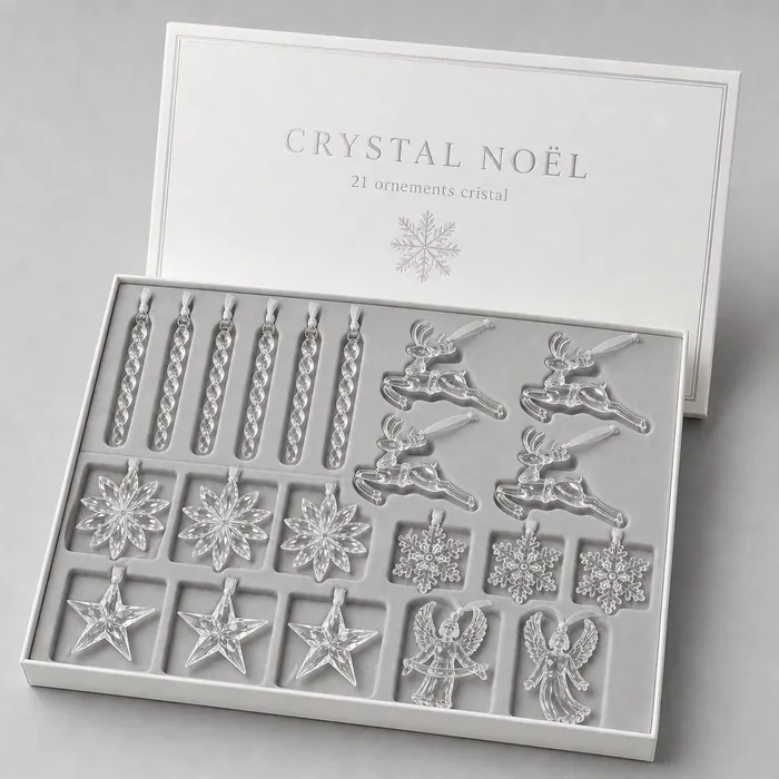 Coffret Crystal Noël — 21 ornements
