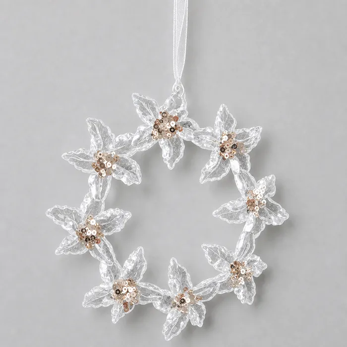 Pendentif cristal — Couronne de fleurs