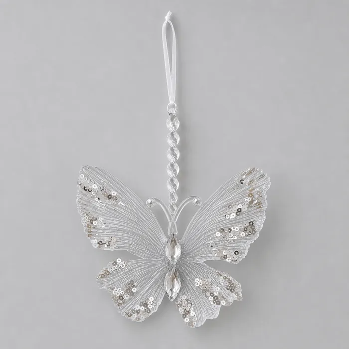 Pendentif cristal — Papillon pailleté